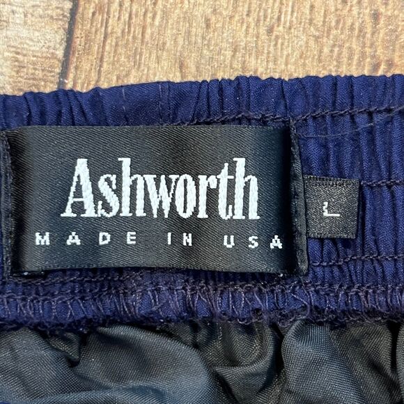 Ashworth Golf Blue Over Pants Weather Resistant Large Pull On Raingear - Picture 3 of 8
